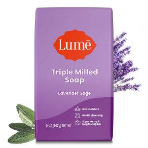 Lume Triple Milled Bar Soap - 5 oz (Lavender Sage) | Paraben & Phthalate Free. Skin-Safe. Whole-Body Cleansing Bar