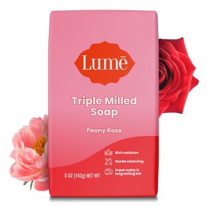 Lume Triple Milled Bar Soap - 5 oz (Peony Rose) | Paraben & Phthalate Free. Skin-Safe. Whole-Body Cleansing Bar